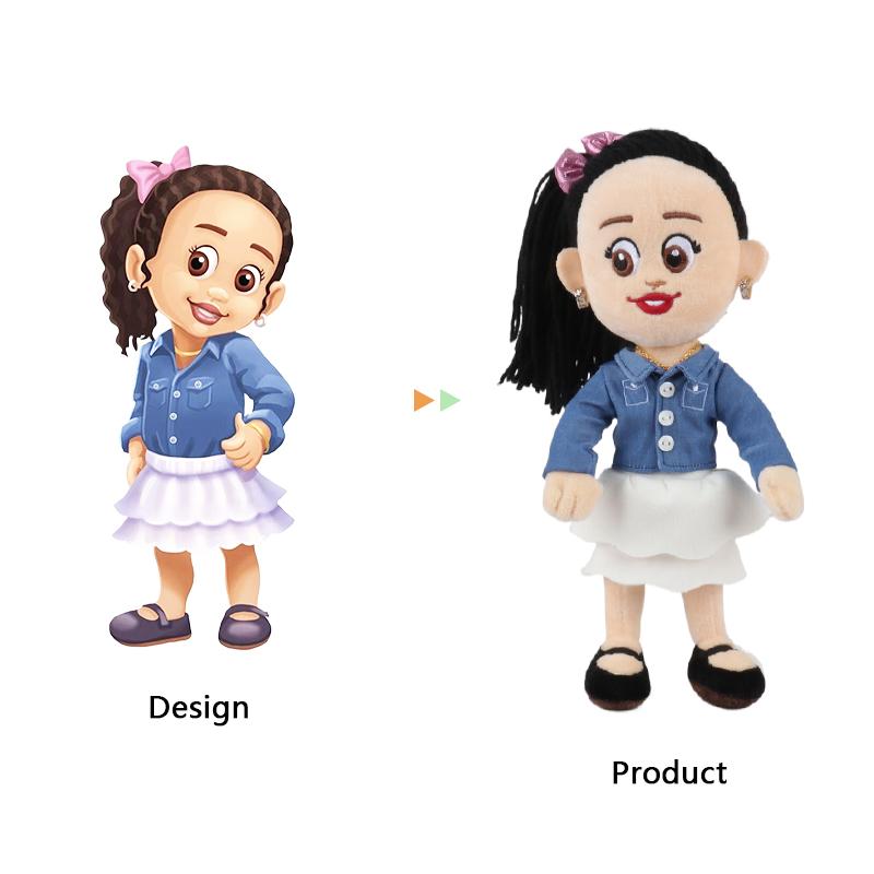 Custom 20Cm Kpop Plush Star Doll Cute Cotton Custom Clothes Dolls Birthday Party Plush Toys From Carton Pictures
