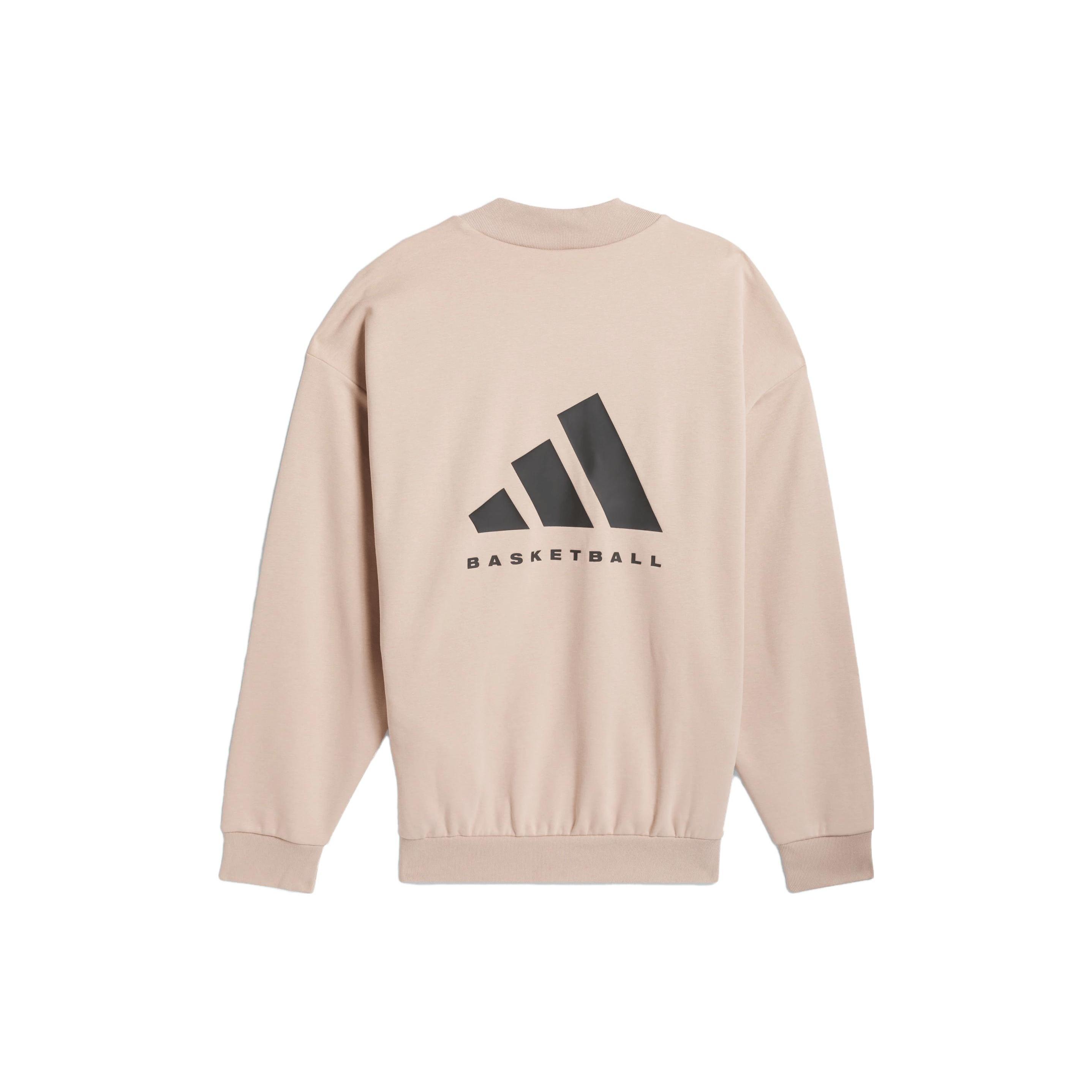 adidas Basketball Crew Sweatshirt  Beige  Men s IM8422 S