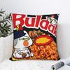 Pillow Cover Buldak Hot Chicken Ramen Loves  Kawaii Pillow Case For Sofa Couch Bed Living Room Pillowcases