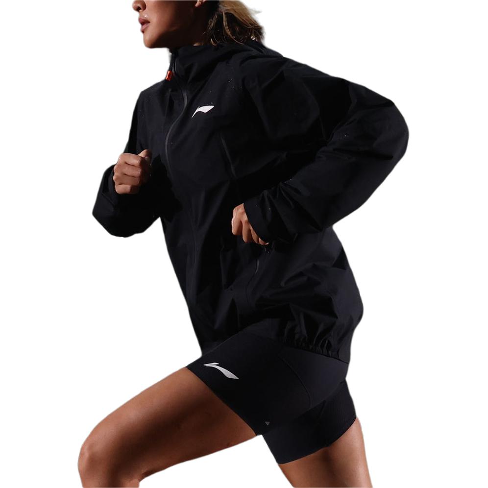 Li Ning Running Collection Waterproof, Windproof, And Breathable Windbreaker Jacket Unisex Black ACFV005-1