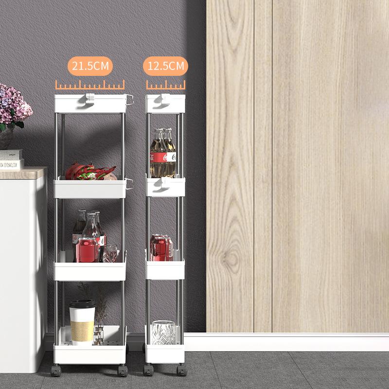 Household goods department store floor storage trolley universal wheel mobile rack kitchen bathroom multi-layer storage rack