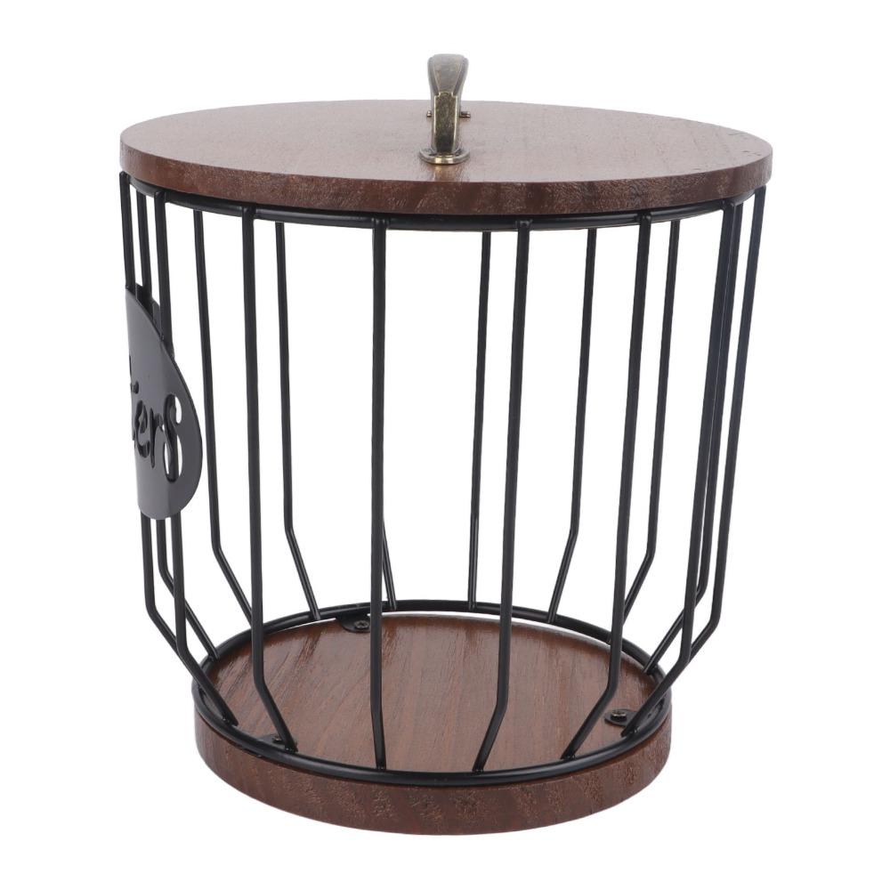 With Lid Coffee Filter Holder Wire Basket Coffee Filter Storage Container  For Home Kitchen