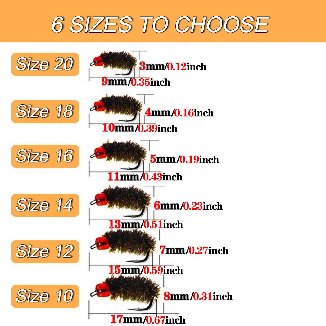 5/10 шт. нимфа Scud Fly Bug червь форель рыболовные мухи искусственные насекомые — фото 3