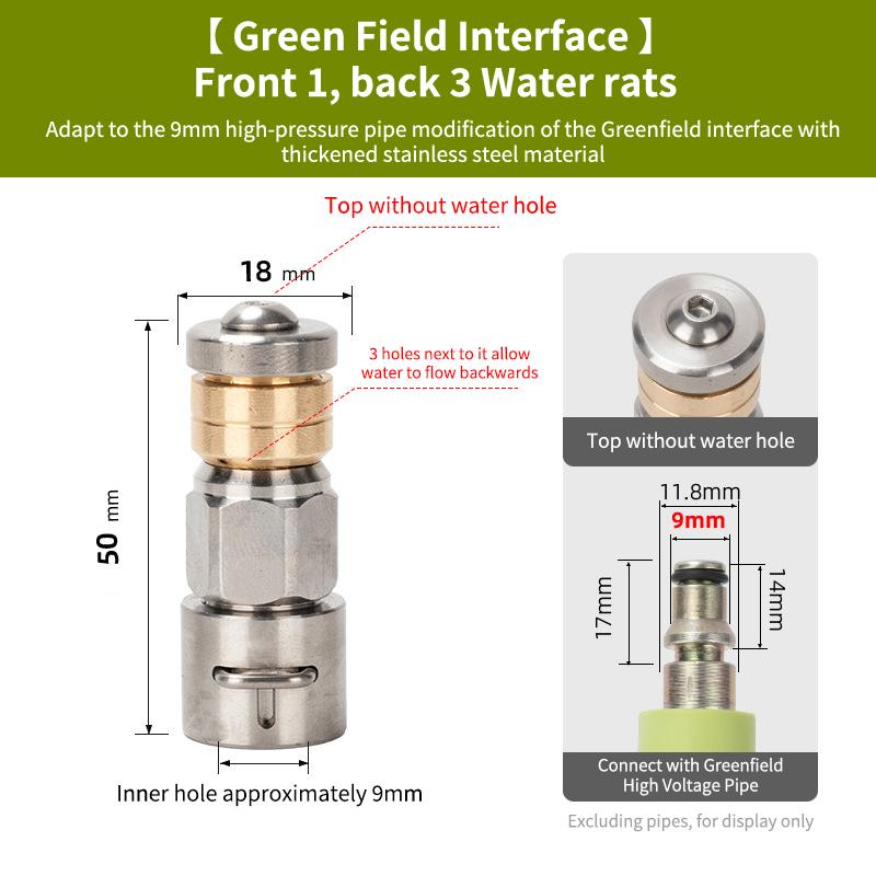 Pressure Washer Sewer Nozzle Drain Cleaning Nozzle Tips For Karcher K Series/Lavor Hose Sewer Cleaning Tool