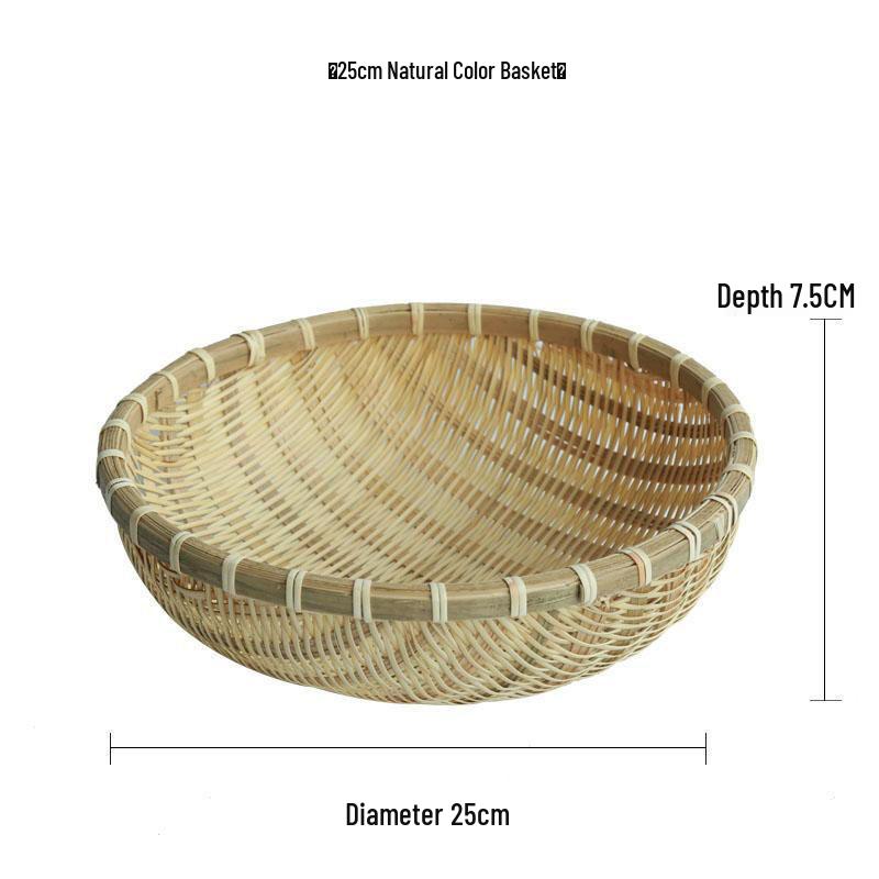 Bamboo Weaving Basket with Base - Handmade Fruit or Snack Holder