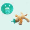 Chupeta de bebê, brinquedo de pelúcia com animal para pendurar, chupeta de silicone, tipo para dormir, anti-cólicas, chupeta super macia para bebê