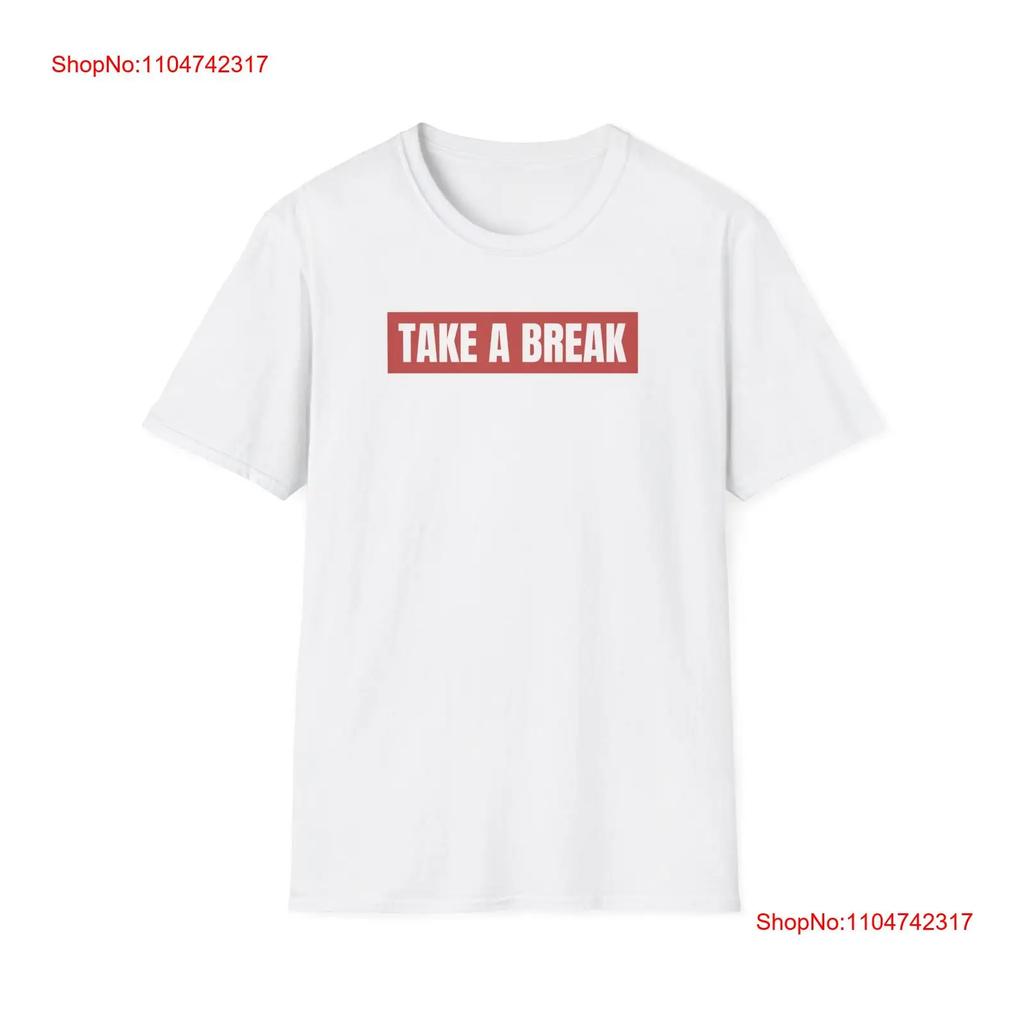 Take a Break Softstyle T Shirt Relaxation Casual Wear vintage Washed streetwear Comfortable Slightly Soft Top For Everyday Wear