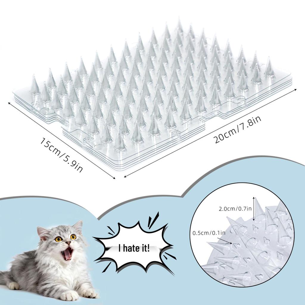 Transparente Kratzmatte und Gartenspießmatte für Katzen - Kratzfest & Vogelschutz für Zuhause & Balkon