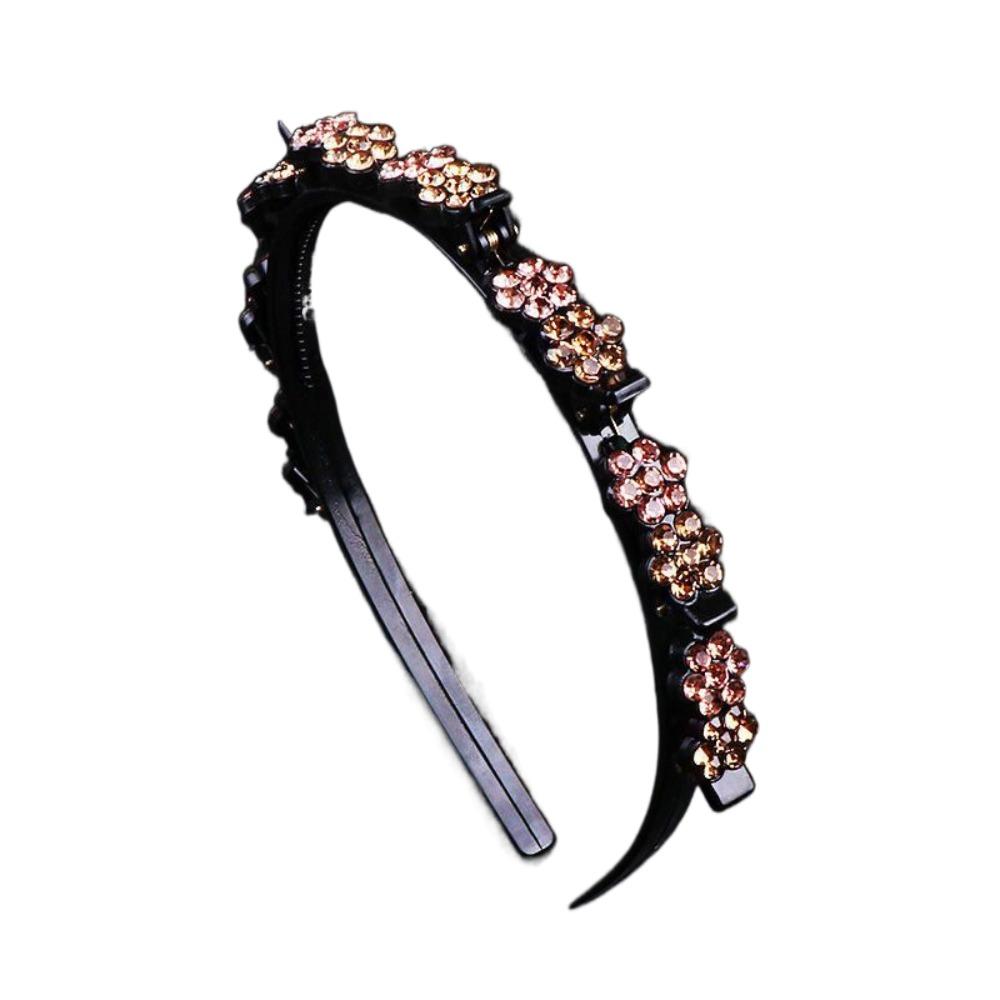 Plum Blossom Hair Bands with Clips Elegant Toothed Clip Braided Hairband  Gifts