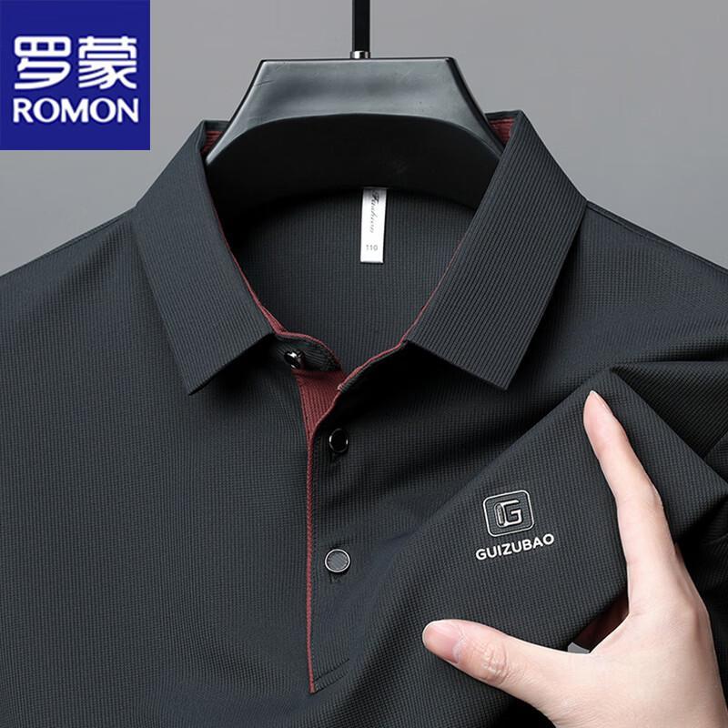 ROMON Men s Summer Business Casual Polo Shirt XL