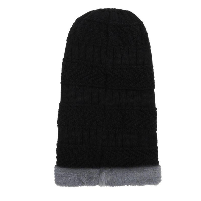 Men's Winter Wool Hat: Warm Knitted One-Piece with Face and Neck Protection for Outdoor Cycling