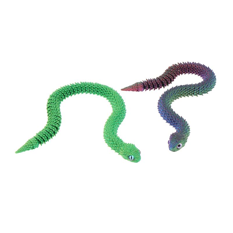 

1Pc Gifts For Children 3D Printed Snake Simulation Snake Figurine Flexible Joints Office Desk Toy Home Office Decor Ornament