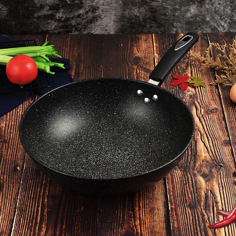 YiBo 32cm Cast Iron Non-stick Wok