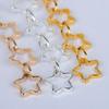No Fade 1Meter Star Chain Gold Color Chain 5mm Hollow Out Metal Copper Chains for Necklace Jewelry Making Components DIY