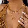 Alloy Pearls Beaded Necklace Y Shaped Pendant Clavicle Chain for Long Time Comfort and Fashion Statement