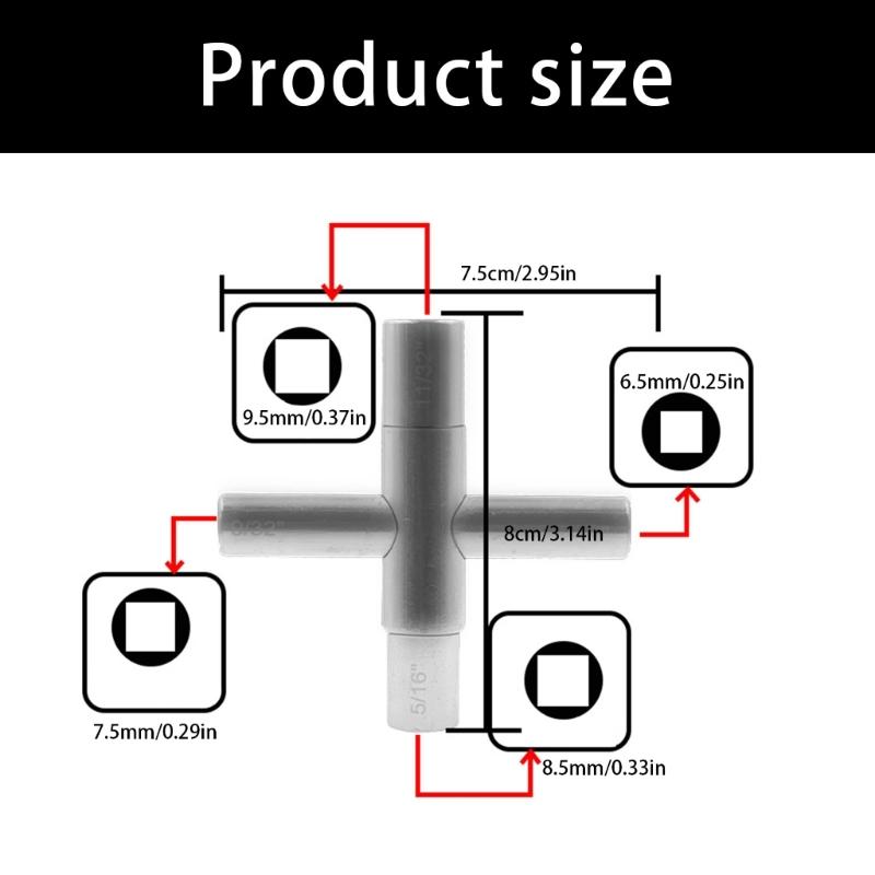 Professional Carbon Steel Crosses Head Water Valving Spanner Faucet Wrench Suitable For Different Pipe Fittings And Size