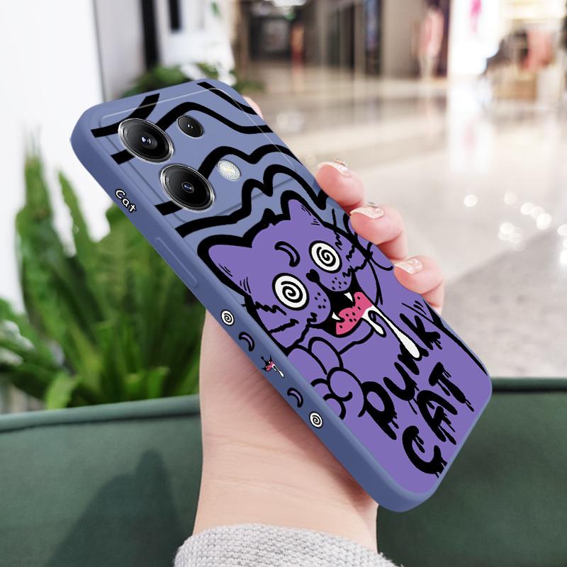 

Drunk Cat Phone Case For Xiaomi Poco X6 F6 M6 M5 M5S F5 X5 F4 X4 M4 F3 M3 X3 Pro 4G 5G GT Silicone Cover Poco X3 GT светло-синий