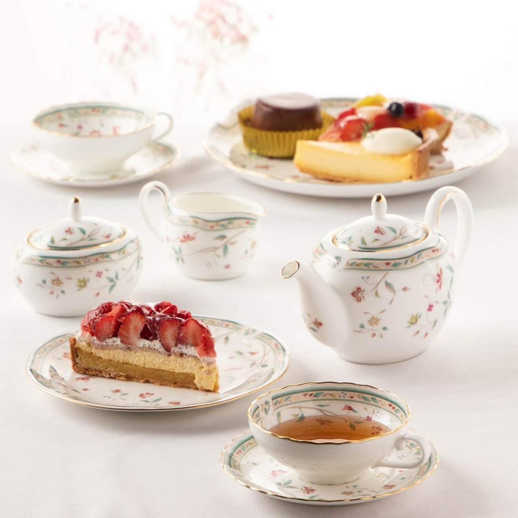 Noritake 16cm Bone China Plate with Floral Print, 4409L/59312A, Diameter: Approx. 16cm, Height: Approx. 1.5cm