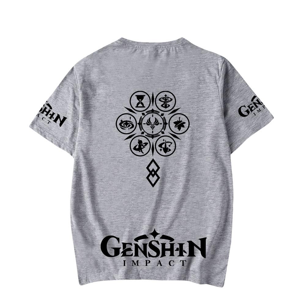 Genshin Impact T Shirt for Men Women Summer Clothing Fitness O Neck Anime Man T-shirt for Male Oversized Men T-shirts Tops