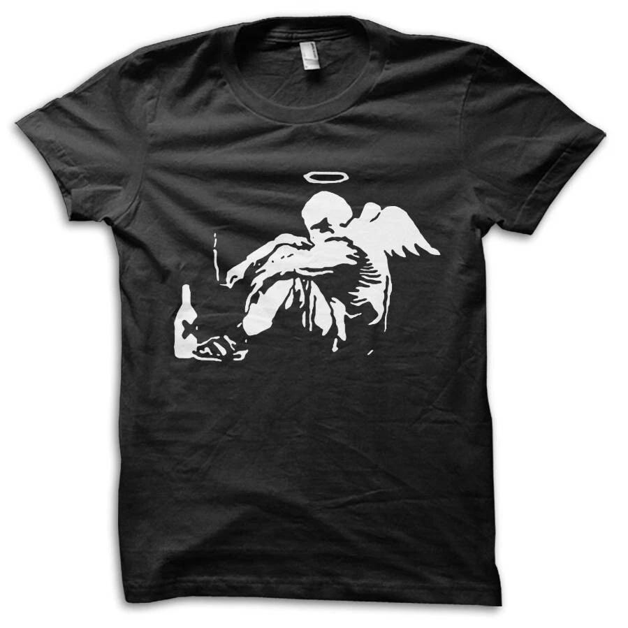 Banksy Fallen Angel Street Art Urban Graphic T-Shirt M5536 XXXL