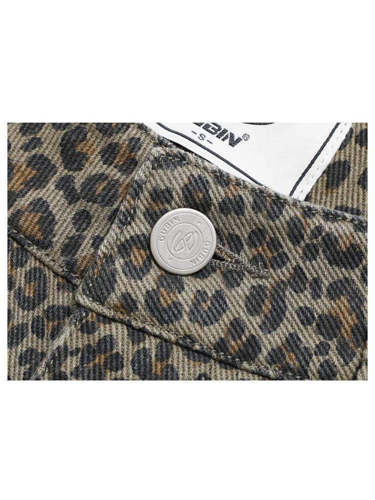 GUBIN (W) Double Pocket Leopard Pants