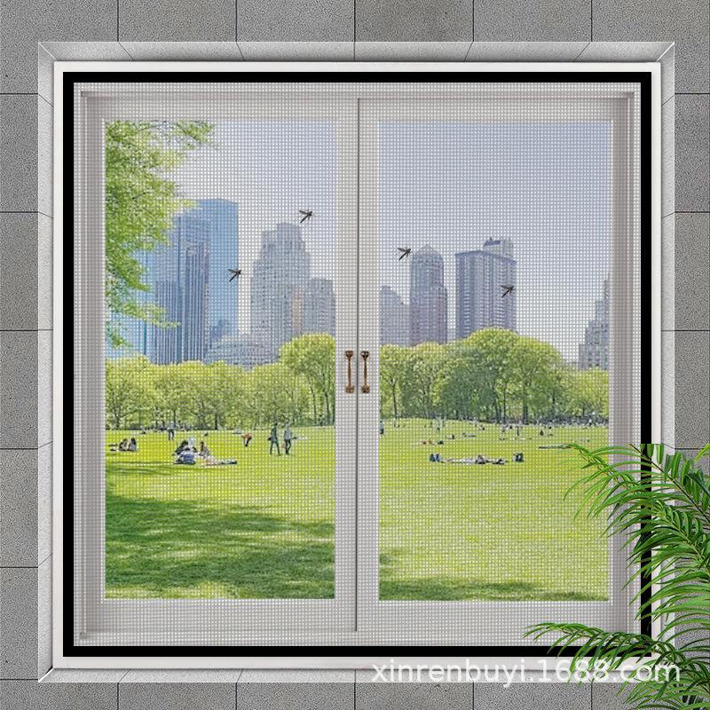 Velcro Mosquito Proof Screen Curtain: Easy-Care, No-Punch, Self-Adhesive Window Net for Ventilation