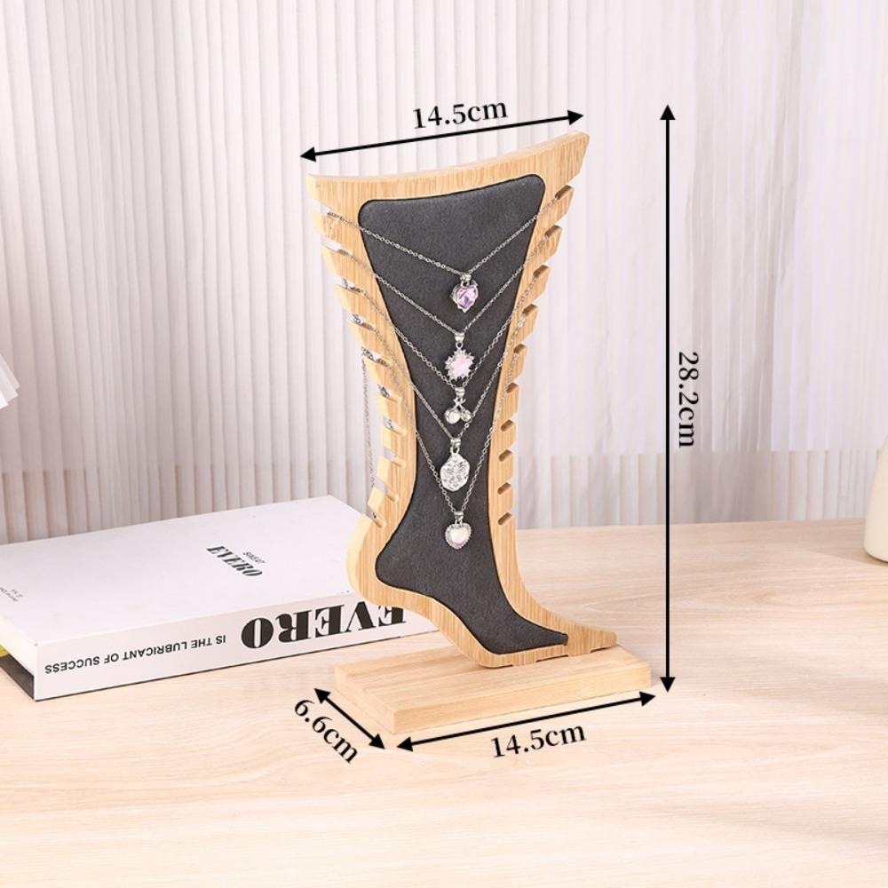 Creative Foot Shaped Anklet Display Stands Desktop Jewelry Display Wooden Holder Detachable Jewelry Hanging Stand