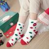 Autumn and Winter New Socks Women's Coral Fleece Thickened Three-dimensional Cartoon Embroidered Christmas Socks Half Fleece Home Socks