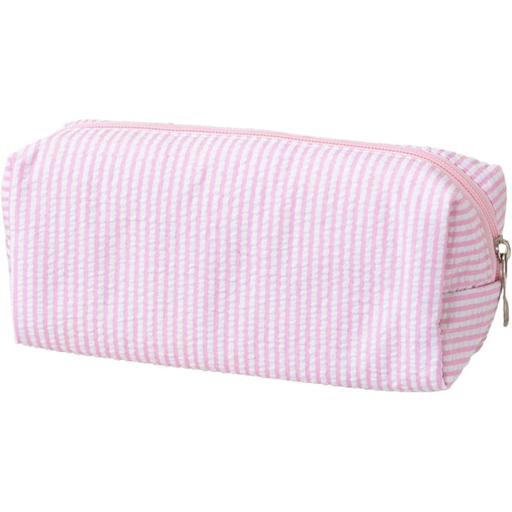 Stripe Pattern Pen Pouch Large Capacity Makeup Pouch New Pen Bag School Supplies