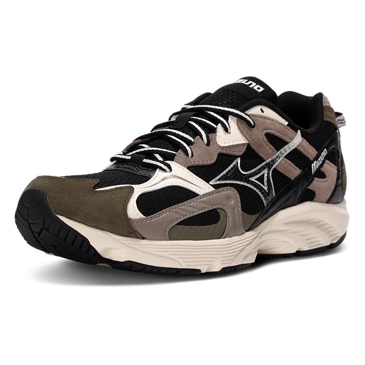 Mizuno Synthetic Leather Cushioning Abrasion Resistant Support Rebound Low top Casual Running Shoes Unisex Dark Brown D1GH232201