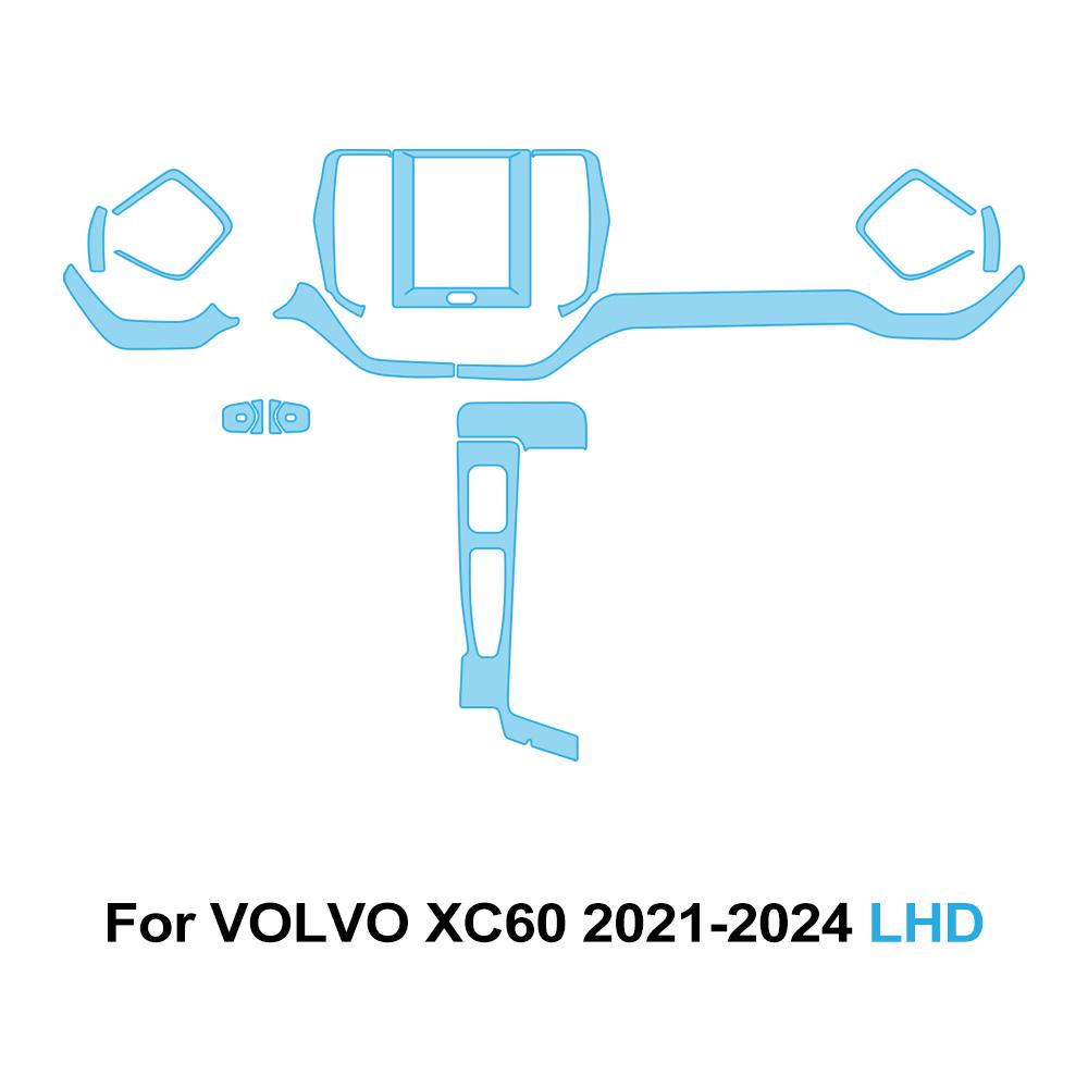 for VOLVO XC60 2025-2025 Pre-cut Car Interior Center Console Dashboard Navigation TPU Protector Film Anti-scratch Accessories