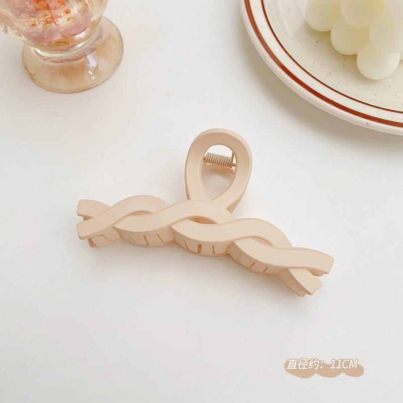 New Women Elegant Brown Beige Flower Geometric Hair Claw Clips Lady Plastic Hairpins Crab Hair Clips Fashion Hair Accessories