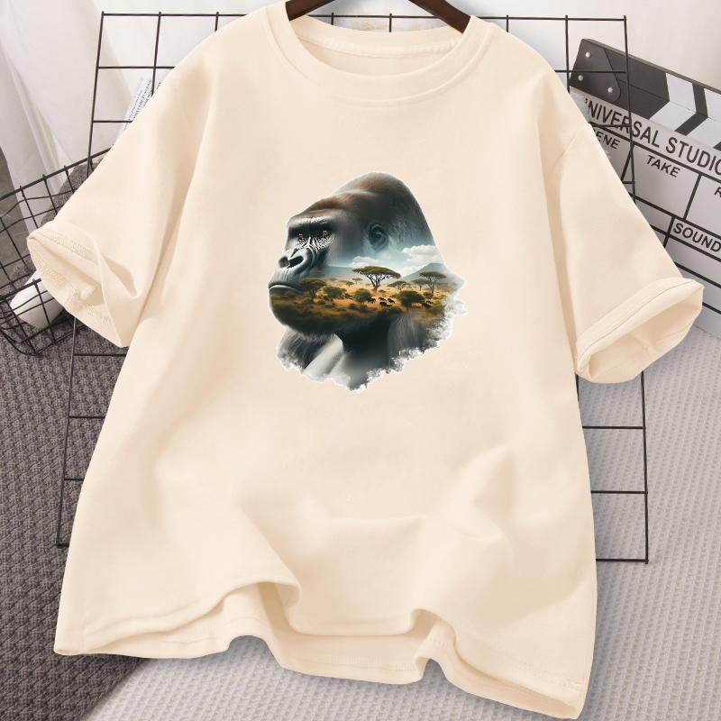 Big Animal Background Heat Transfer Stickers Tiger Lion Elephant Clothes Sticker Heat Press Appliqued T-Shirt Diy Transfer Paper