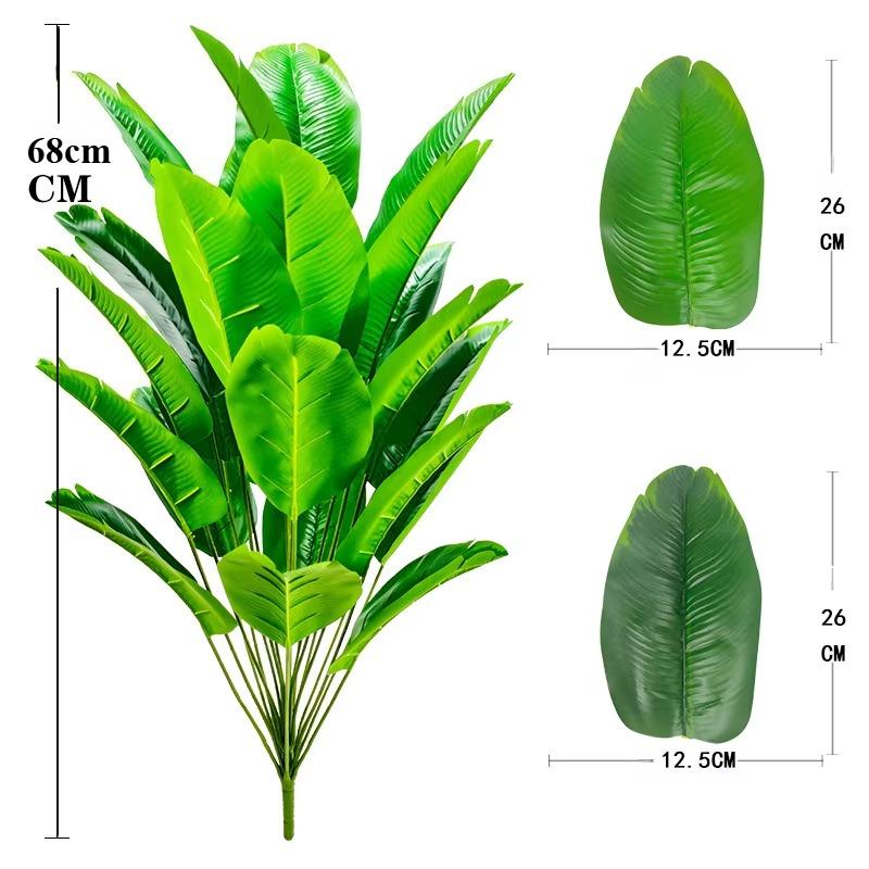 1 шт. Искусственное Банановое Дерево Искусственный Пальмовый Лист Лист Монстеры Большое Тропическое Пальмовое Дерево Реалистичное Зеленое Растение для Домашнего Декора