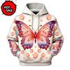 Arrivals Colorful Butterfly 3D Print Hoodie Women Streetwear Oversized Pullovers Hoodie Sweatshirts Female Hooded Clothing
