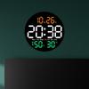 Digital Wall Clock Temperature Meter Mute Remote Control Digital Alarm Clock