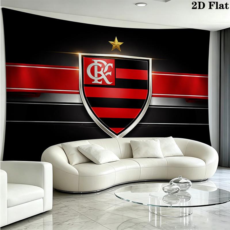 CR Flamengo Wall Tapestry Aesthetic Wall Hanging Printed Fabric Blanket Decorative Tapestries for Bedroom Living Room Home Decor