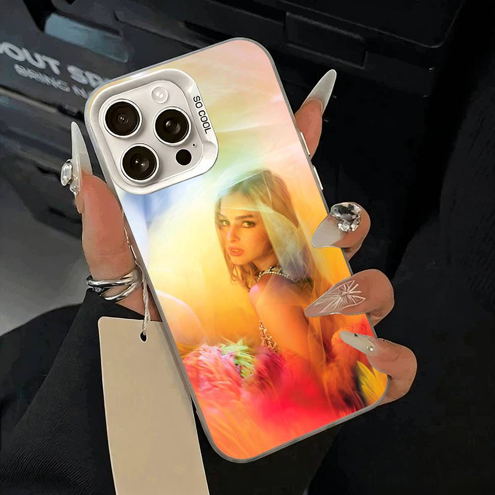 Addison- Rae Phone Case For iPhone 11 12 13 14 15 16Pro Max Plus white Sliver  Phone Cover