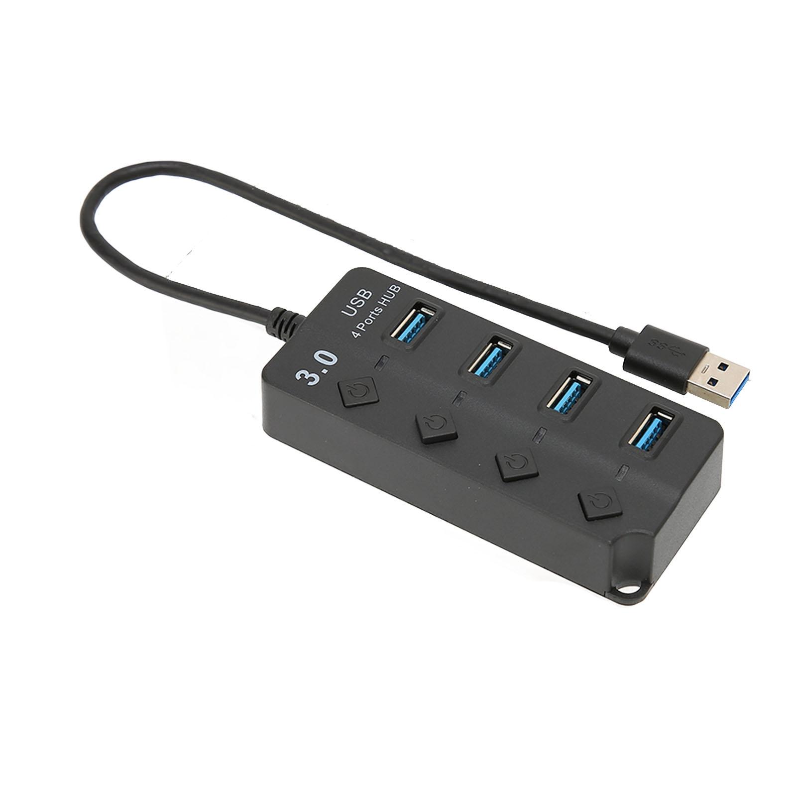 

USB 3.0 HUB 4 Ports USB3.0 Maximum 5Gbps Stable Transmission Plug and Play Time Saving USB Splitter
