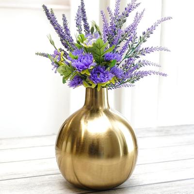 Vase à Fleurs en Métal pour Décoration de Maison Salon Bureau Mariage | Article Décoratif de Table pour Fêtes Anniversaire Vase Doré 1 Pièce