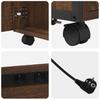Cabinet with Charging Station Brown Oak Effect 61 x 46 x 67 cm