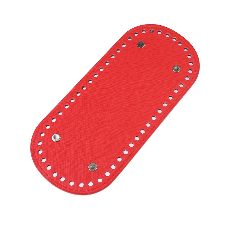Creative Oval Shape DIY Hand Stitched Woven Bag Cushion Base with Holes Rivet Bottom Accessories