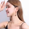 KOFSAC Fashion Zircon Four-leaf Clover Hoop Earrings For Women Exquisite 925 Silver Flower Earring Jewelry Lady Gifts