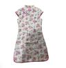 Children's Summer Lace Qipao Dress - Cute Cotton Linen Gown for Girls