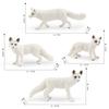 Realistic Polar Fox Model Set Four Variants Of Arctic Fox Figurines For Display And Collecting