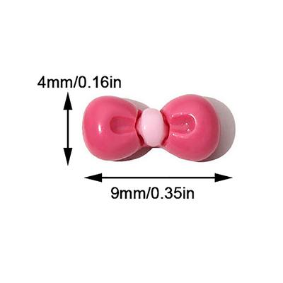 10 Peças Encantos de Arte de Unhas 3D Laço Joias de Resina Colorida Decoração de Unhas para Mulheres Salão de Manicure DIY Presente