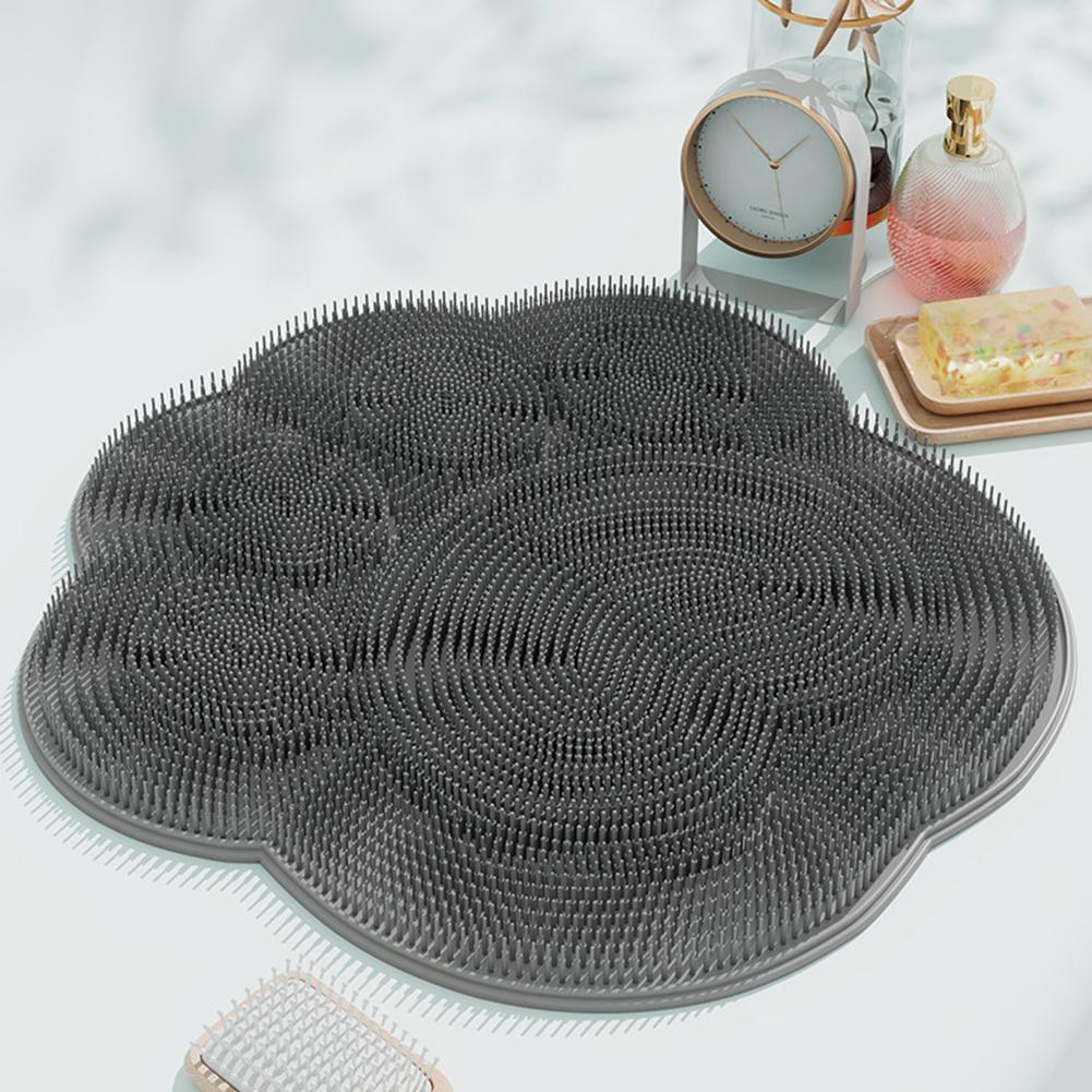 Wall Mounted Shower Foot Exfoliators Silicone Massage Shower Non-Slip Bath Mat Back Massage Brush Foot Exfoliating For Bathroom