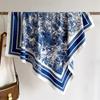 2025 90*90cm Printed Square Scarf Thin Breathable Sunscreen Shawl Casual Outdoor Windproof Head Wrap for Women Ribbon Headband