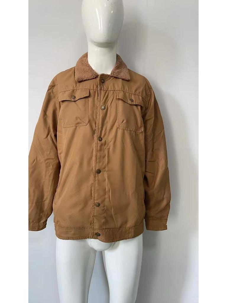 Schneller Versand Herren Fleecegefütterte Baumwolljacke - Herbst/Winter Freizeit-Arbeitskleidung