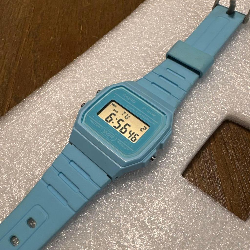 Used CASIO F-91W Digital Watch Emerald